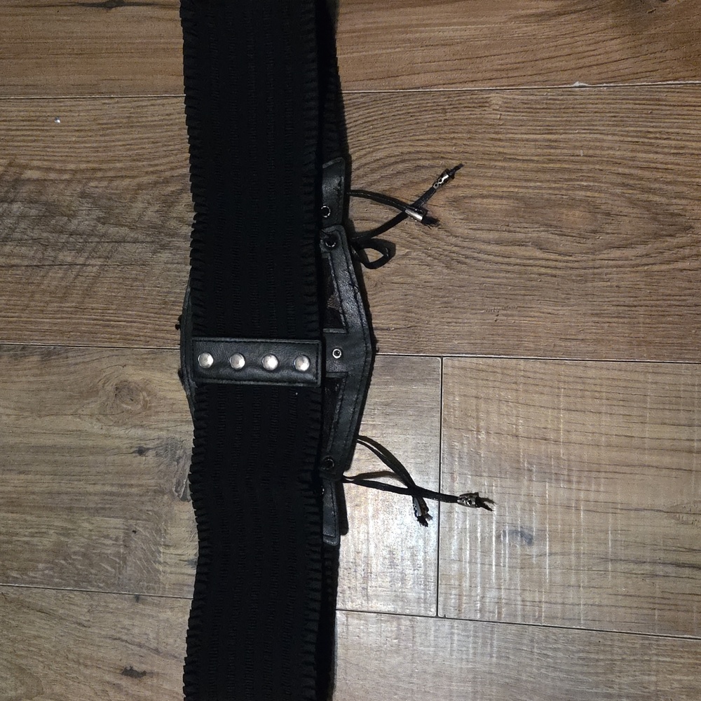 SHEIN | Renaissance Accessories Black Elastic Waist Belt Corset Lace Mesh Sexy - Picture 7 of 8
